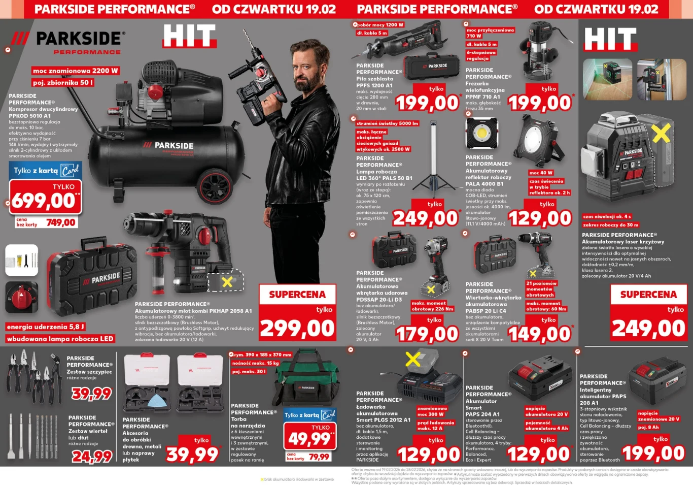 Parkside Performance: oferta w Kaufland od 19.02, źródło: gazetka Kaufland, str. 6-7 Parkside Performance: oferta w Kaufland od 19.02, źródło: gazetka Kaufland, str. 6-7