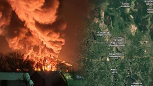 Potężny pożar w głębi Rosji. Ukraina zaatakowała, kula ognia nad bazą paliw