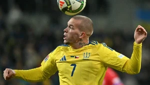 Mychajło Mudryk w narodowych barwach Ukrainy 