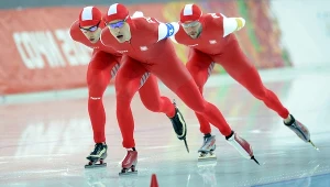 Zbigniew Bródka, Jan Szymański i Konrad Niedźwiedzki, zimowe igrzyska olimpijskie Soczi 2014