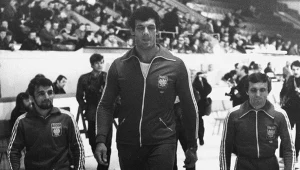 Adam Sandurski (w środku). Po prawej Władysław Olejnik, a po lewej Władysław Stecyk