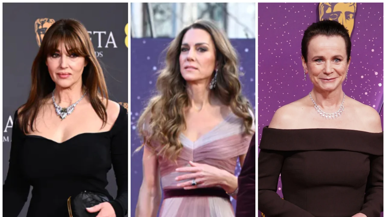 Monica Bellucci, księżna Kate i Emily Watson na gali BAFTA/ fot. East News
