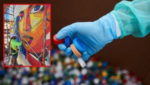 Powstał rekordowy mural z plastikowych nakrętek. Czy to jest eko?