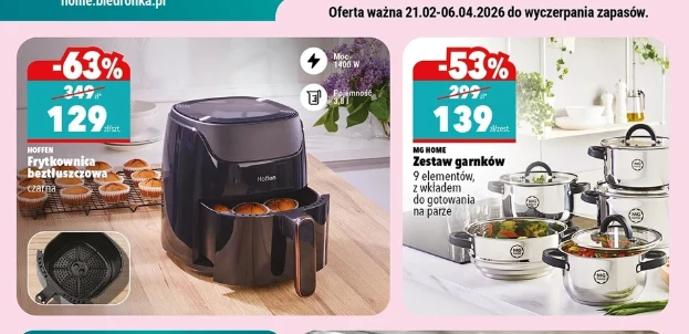 Sprzęt AGD w promocji – źródło: gazetka Biedronka Home, str. 4 (oferta ważna do 7.04)