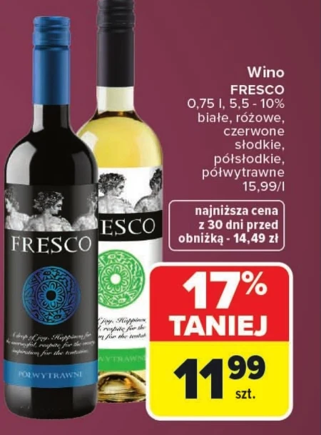 Напівсолодке вино Fresco