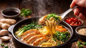 Pożywna i pyszna zupa, która zastąpi dwa dania. Domowy ramen w wersji ekspresowej