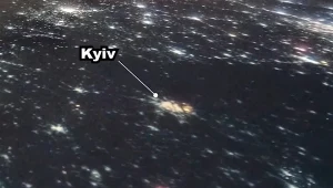 Atak rakietowy na Kijów widoczny z kosmosu. Nagranie z ISS obiegło świat