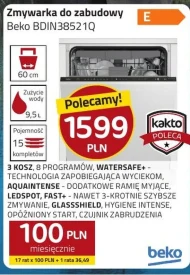 Вбудована посудомийна машина Beko