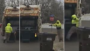 Akcja policji w USA. Poszukiwany ukrył się w koszu, pracownik porządkowy w szoku