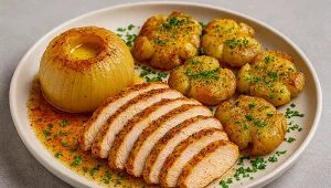 Onion boil z kurczakiem i ziemniaczkami