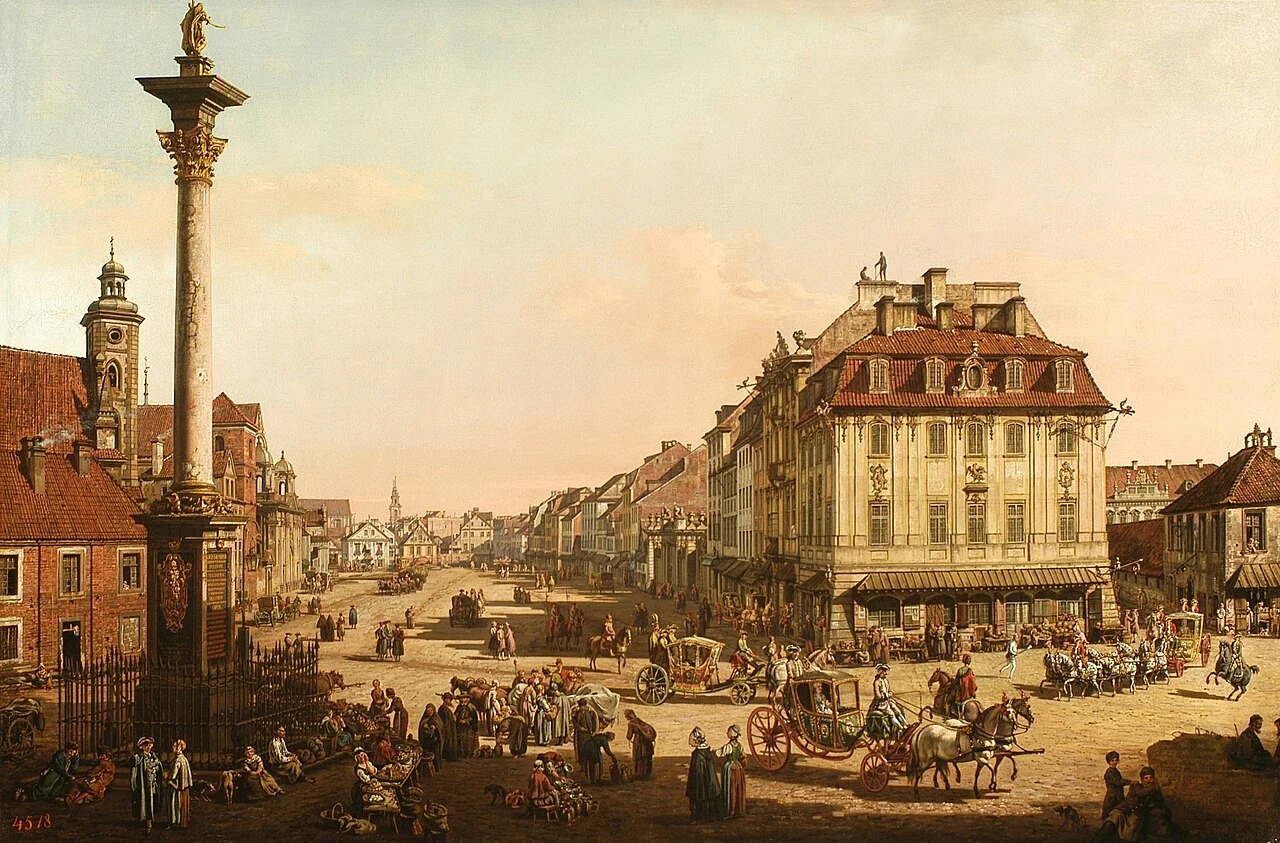 Bernardo Belotto, 'Krakowskie Przedmieście od strony Bramy Krakowskiej'