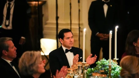 Marco Rubio na spotkaniu z Donaldem Trumpem 