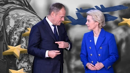 Spór o program SAFE. Rafał Woś: To pułapka idealna, a Donald Tusk chce w nią wpaść. Na zdjęciu premier polskiego rządu i przewodnicząca KE Ursula von der Leyen | kolaż: Jan Nalepa