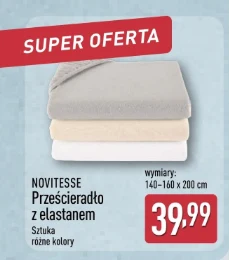 Prześcieradło z elastanem NOVITESSE – źródło: gazetka Aldi, str. 40–41
