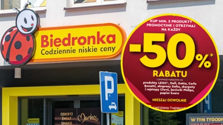 Biedronka z -50% na przemysłowe, tekstylia i zabawki. Jest warunek
