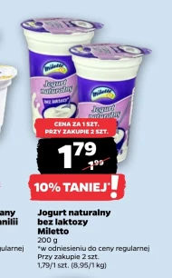 Jogurt bez laktozy Miletto