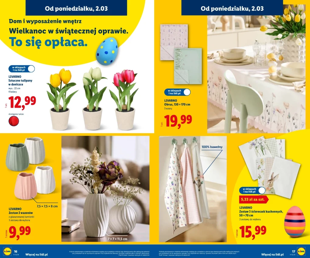 Wielkanocne tekstylia i dodatki do stołu