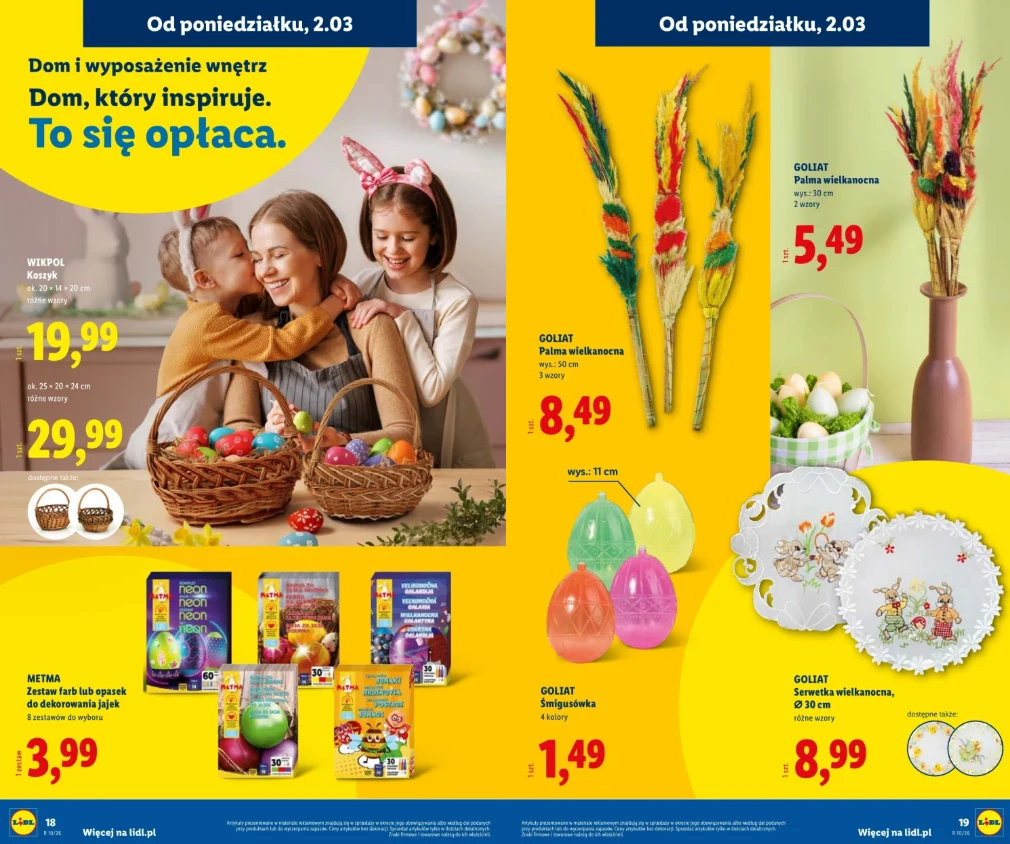 Dekoracje wielkanocne od 1,49 zł