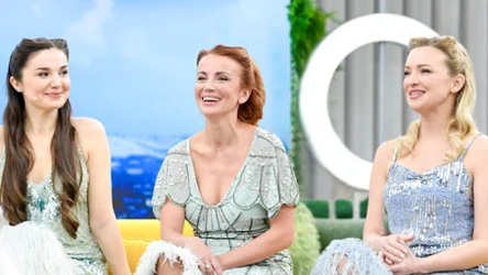 Ewa Prus, Katarzyna Zielińska i Barbara Kurdej-Szatan w "halo tu polsat"