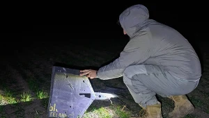 Fragmenty rosyjskiego drona Szahed