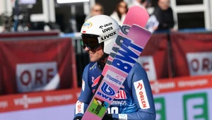 Piotr Żyła podczas konkursu w Bad Mitterndorf, 01.03.2026 r.