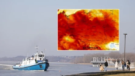 Rozpoczął się ciepły dzień, z temperaturami dochodzącymi na zachodzie do 14 stopni. Miejscami popada jednak słaby deszcz