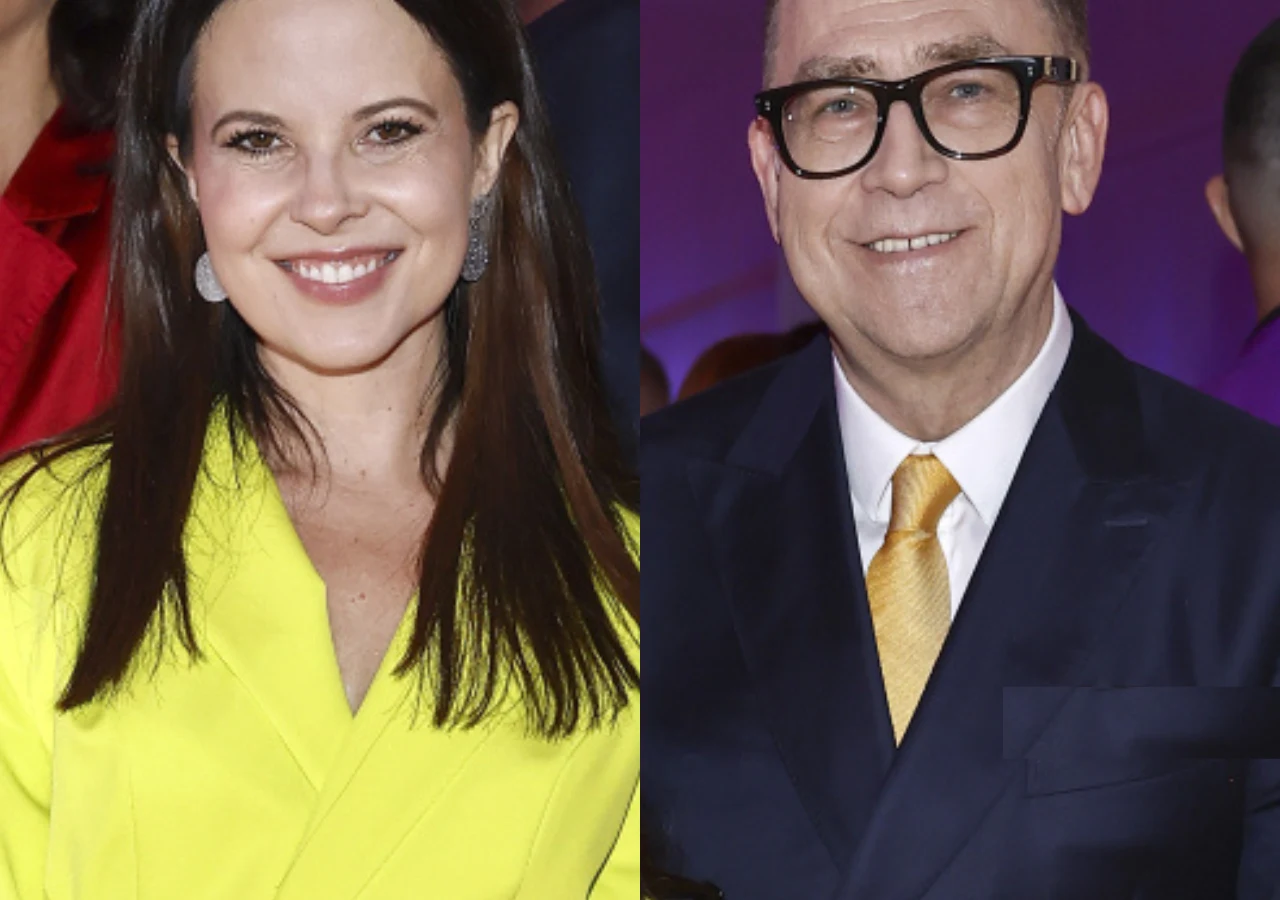 Paulina Koziejowska, Maciej Orłoś Paulina i Maciej Orłosiowie oboje uśmiechnięci, przekazali wspaniałe nowiny