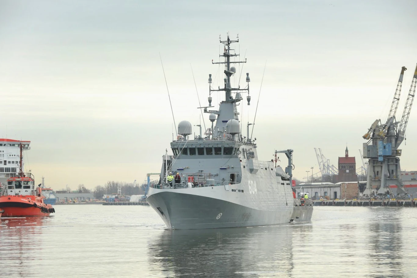 Przyszły ORP "Jaskółka" wszedł w fazę prób morskich - SAT (Sea Acceptance Tests). Przyszły ORP "Jaskółka" typu Kormoran II widoczny na testach na wodach Zatoki Gdańskiej.