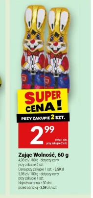 Zajączek czekoladowy Wolność