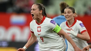 Ewa Pajor z golem przeciwko Holandii 