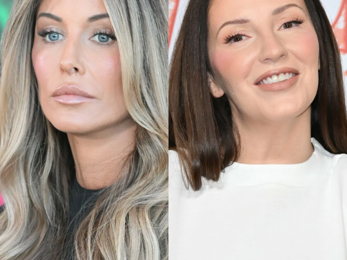 Małgorzata Rozenek, Dominika Serowska Małgorzata Rozenek i Dominika Serowska stoją obok siebie, patrząc w obiektyw, różnią się fryzurą i makijażem.