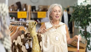 Na Wielkanoc, chrzciny i komunię. Ta elegancka sukienka jest idealna dla 50-latek 