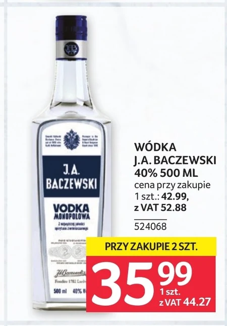Горілка J.A. Baczewski