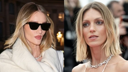 Rosie Huntington-Whiteley i Anja Rubik w eleganckich stylizacjach. Gwiazdy wybrały zestaw Saint Laurent