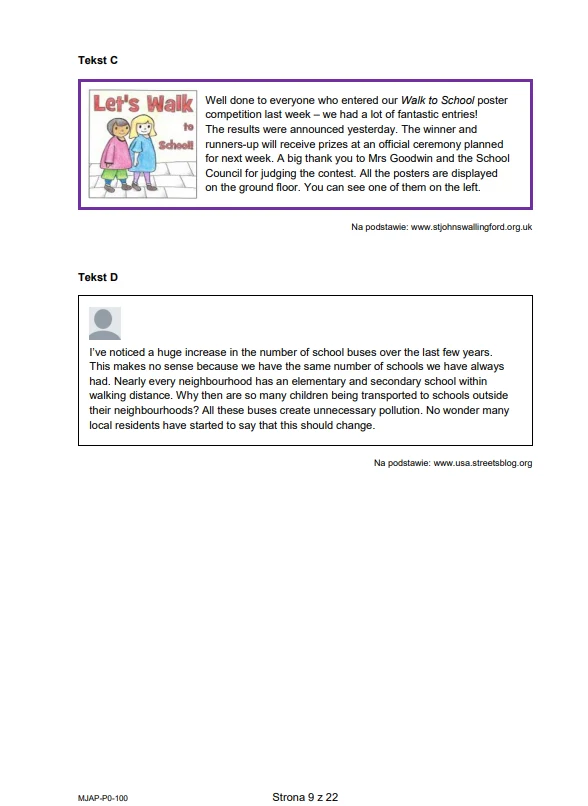 Matura próbna 2026 z języka angielskiego - arkusz