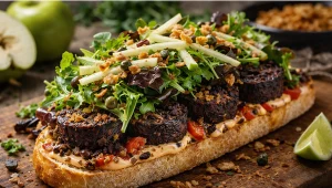 Prawdziwa uczta dla podniebienia. Kanapka z kaszanką rzemieślniczą od Mateusza Gesslera