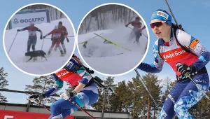 w kółku: upadająca Alina Kudisowa