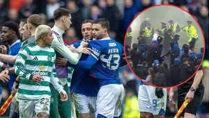 Dantejskie sceny podczas "świętej wojny". Kibice ruszyli w stronę piłkarzy