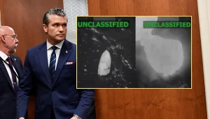 Atak sił USA na Pacyfiku, zlikwidowano łódź przemytników. Na zdj. szef Pentagonu Pete Hegseth