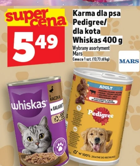 Корм для домашніх тварин Whiskas, Pedigree