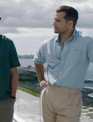  Jake Gyllenhaal i Henry Cavill w scnie z filmu "Zawodowcy"