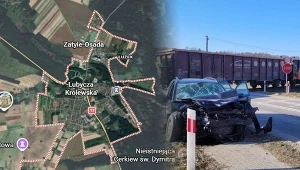 Auto z pięcioma osobami wjechało pod pociąg. W akcji dwa śmigłowce LPR