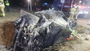 Mąkolin. Tragiczny wypadek na Mazowszu, auto dachowało. Nie żyje 14-latka