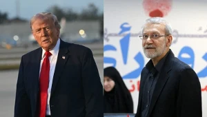 Prezydent USA Donald Trump i przewodniczący Najwyższej Rady Bezpieczeństwa Narodowego Iranu Ali Laridżani