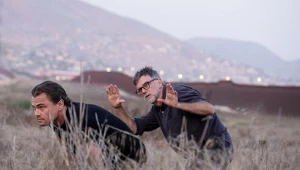 Leonardo DiCaprio i Paul Thomas Anderson na planie filmu "Jedna bitwa po drugiej"