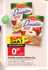 Suszone drożdże Cykoria