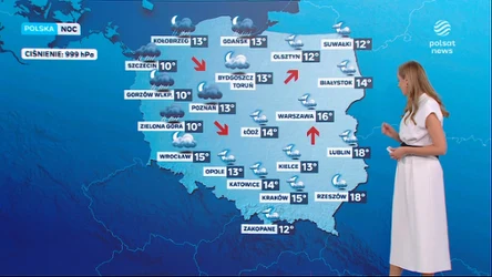 Chłona noc i deszcz na zachodzie