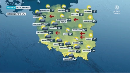 Prognoza pogody na piątkowe popołudnie