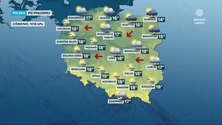 Prognoza pogody na sobotnie popołudnie