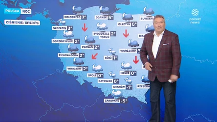 Deszczowa noc tylko na północnym zachodzie Polskli